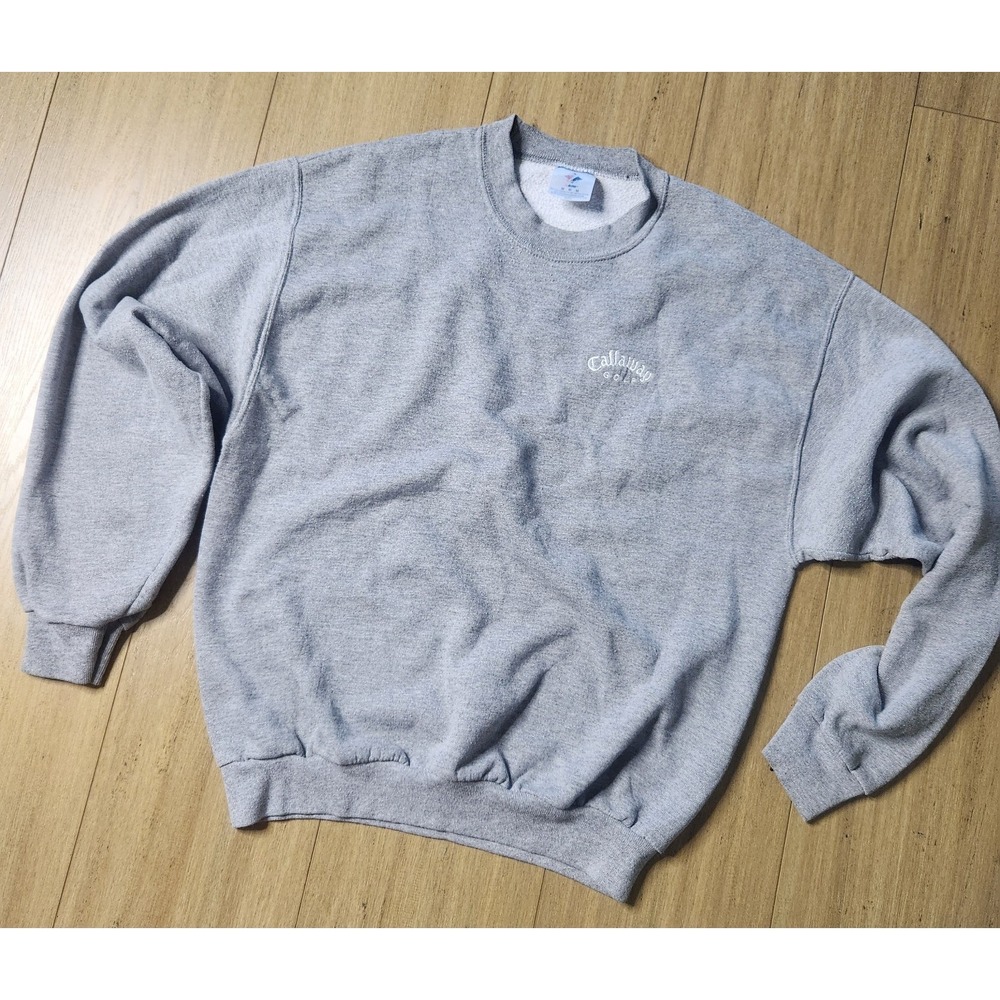 Vtg Y2K Jerzees Pullover Crewneck Sweatshirt Embroidered Callaway Golf Womens M